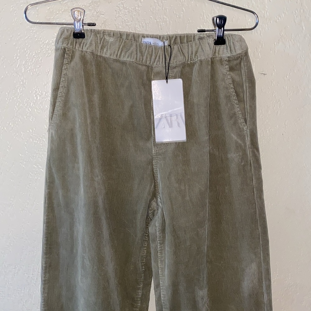 zara corduroy wide leg pants - Picture 4 of 6